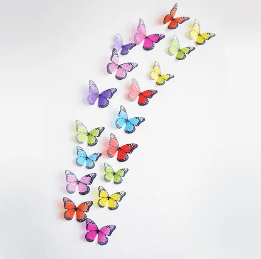 Crystal Flutter 3D Butterfly Stickers