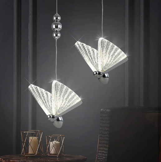 Luminous Butterfly LED Pendant Trio