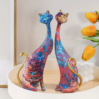 Elegant Abstract Cat Sculptures