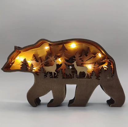 Mystic Wilderness LED Bear Sculpture