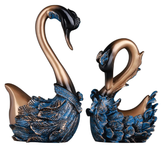 Sapphire Elegance Swan Pair